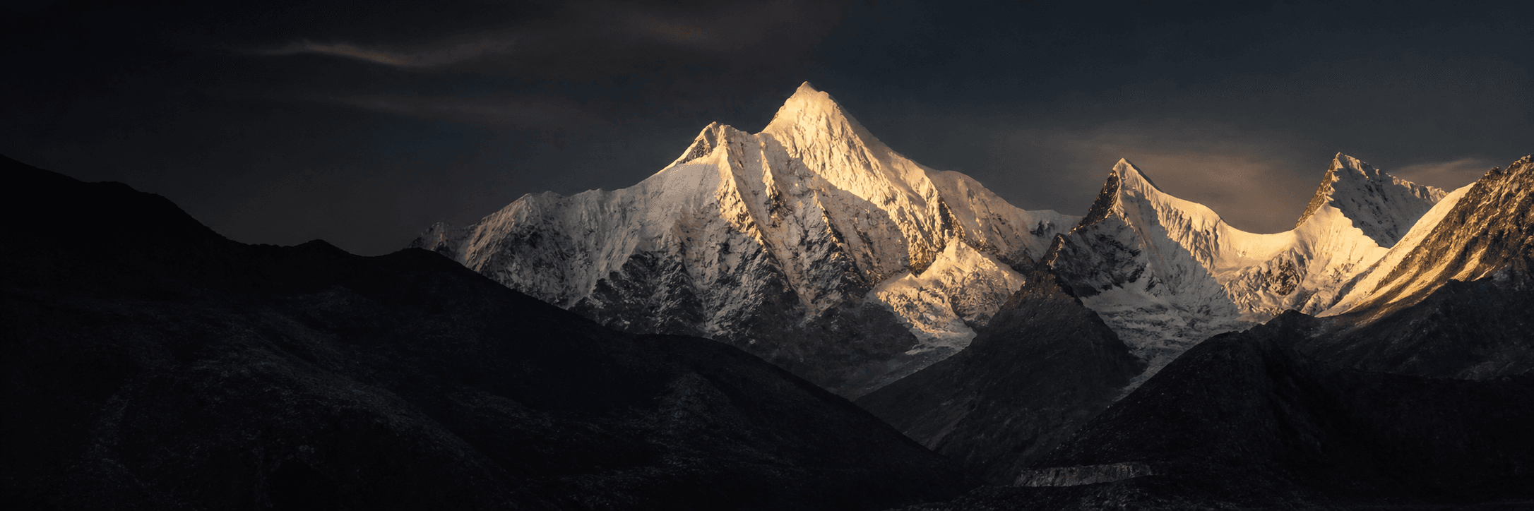 Himalayan peaks at first light